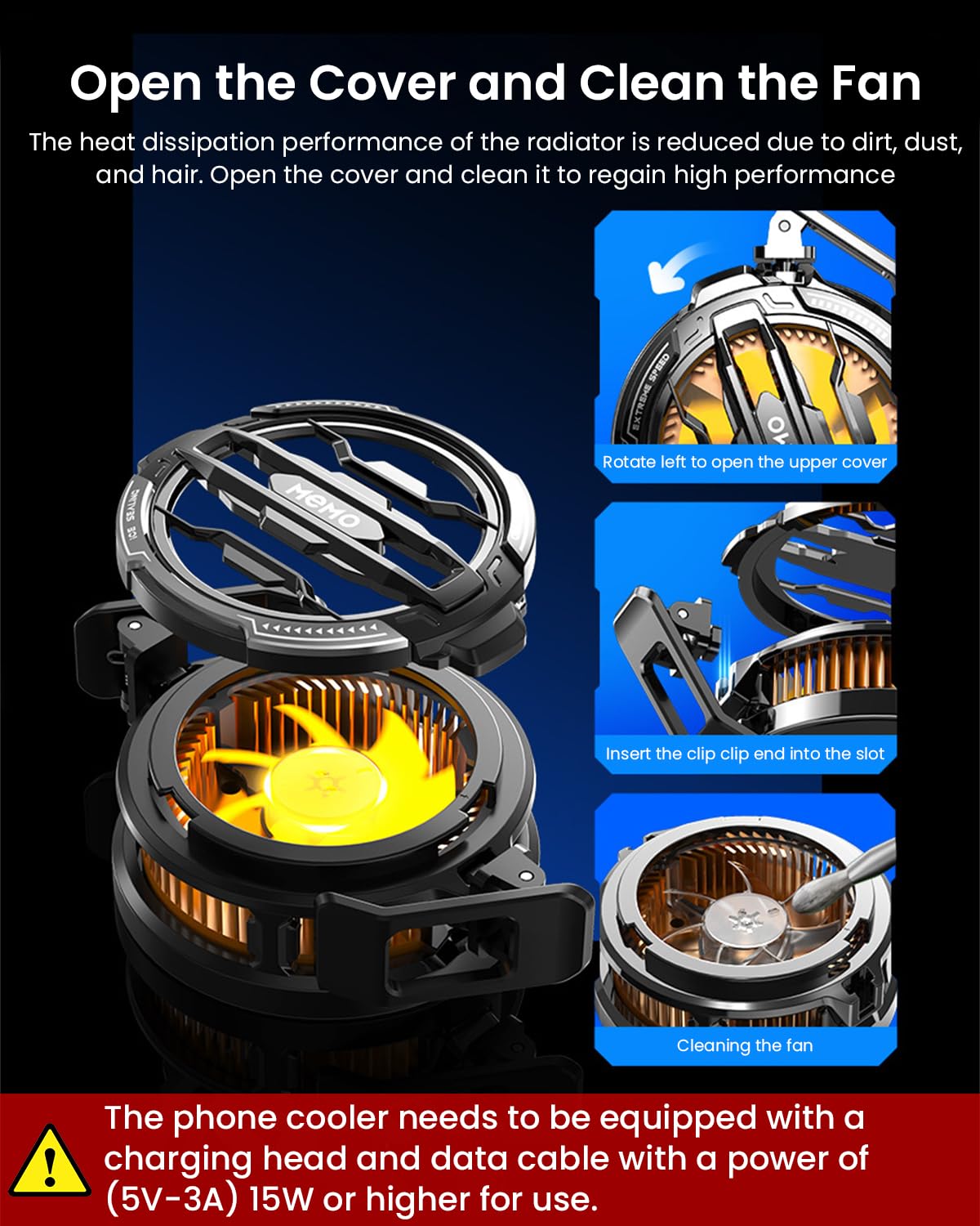 ZORBES Phone Cooler Gaming Fan, Semiconductor Fast Cooling Fan, Freezing Constant Cooling Temperature Phone Cooler for Gaming, Gaming Mobile Cooler Fan for iPhone 12+ or iPad, Phone Cooler for Live Streaming ZORBES Phone Cooler Gaming Fan, Semiconductor Fast Cooling Fan, Freezing Constant Cooling Temperature Phone Cooler for Gaming, Gaming Mobile Cooler Fan for iPhone 12+ or iPad, Phone Cooler for Live Streaming